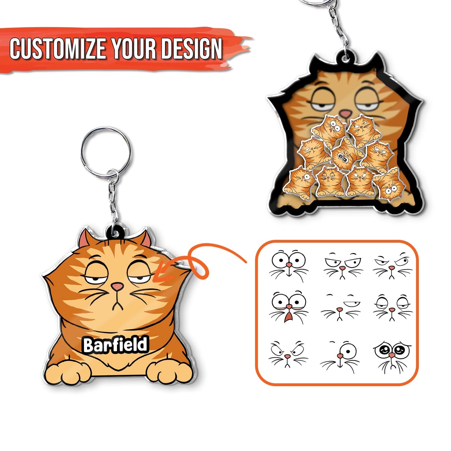 Pet Lover - Too Many Meowments - Personalized Shaking Keychain