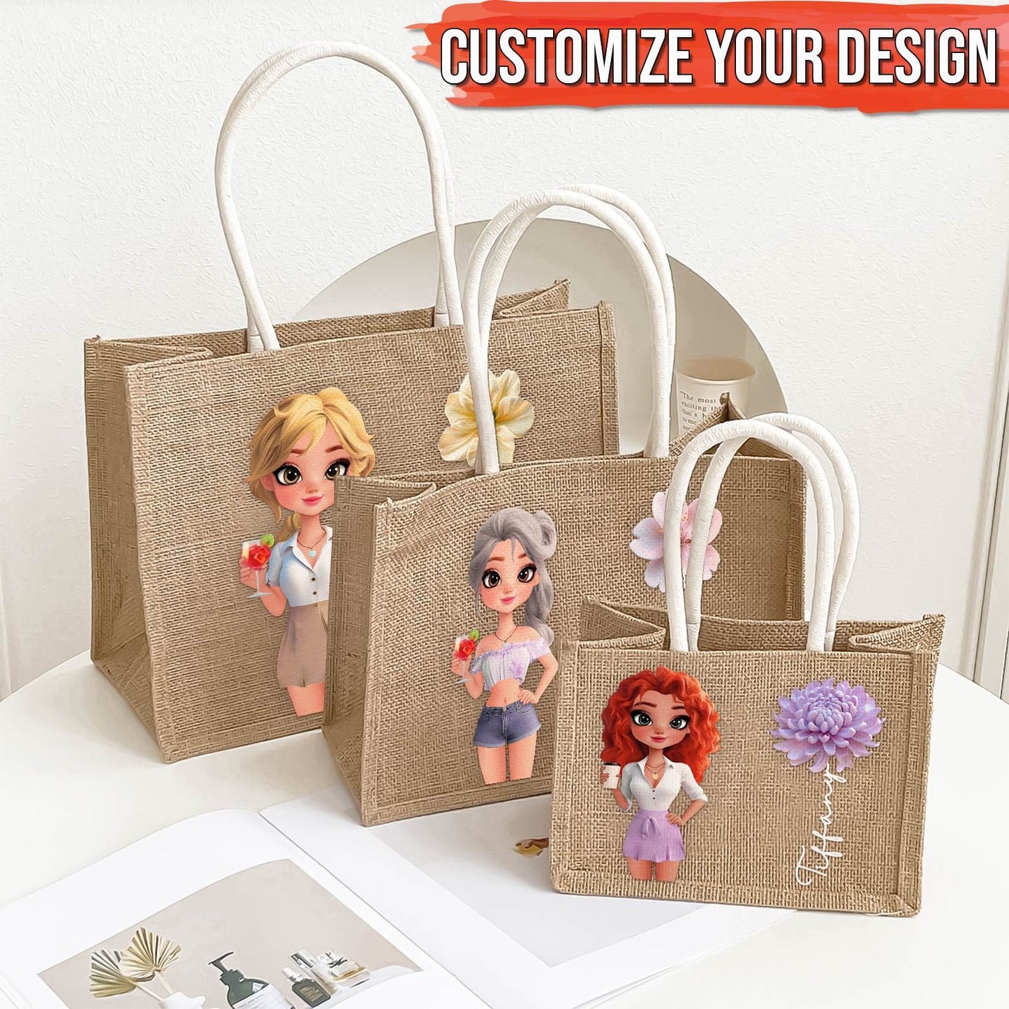 Flower - Personalized Beach Bag