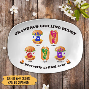 Family - Daddy's Grilling Buddy - Personalized Platter