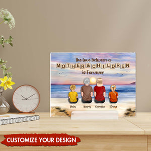 Family - The Love Is Forever - Personalized 2- Layer Acrylic Plaque