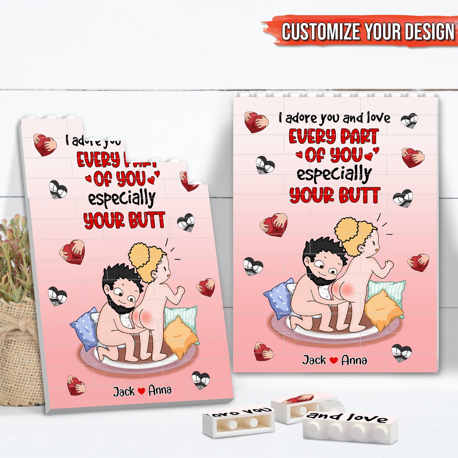 Couple - I Adore You And Love Every Part Of You Especially - Personalized Jigsaw Puzzles