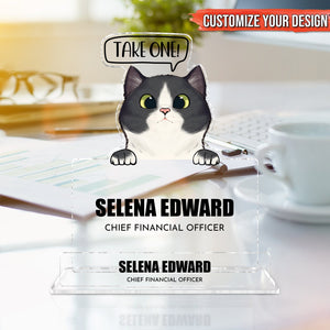 Pet Lover - Take One! - Personalized Acrylic Business Card Holder