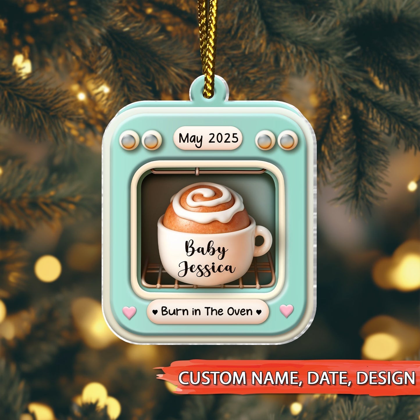 Family - Burn In The Oven - Personalized Acrylic Ornament