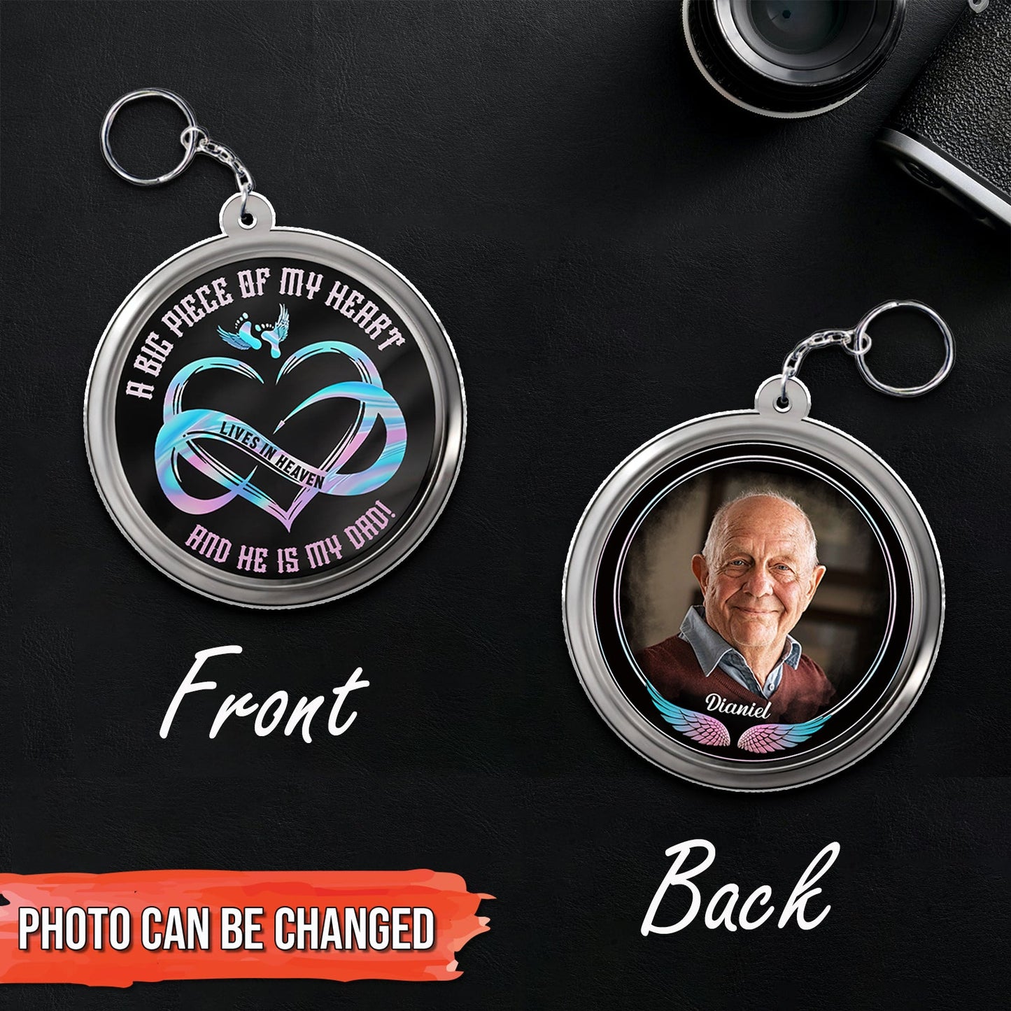 Father - A Big Piece Of My Heart - Personalized Car Hanger