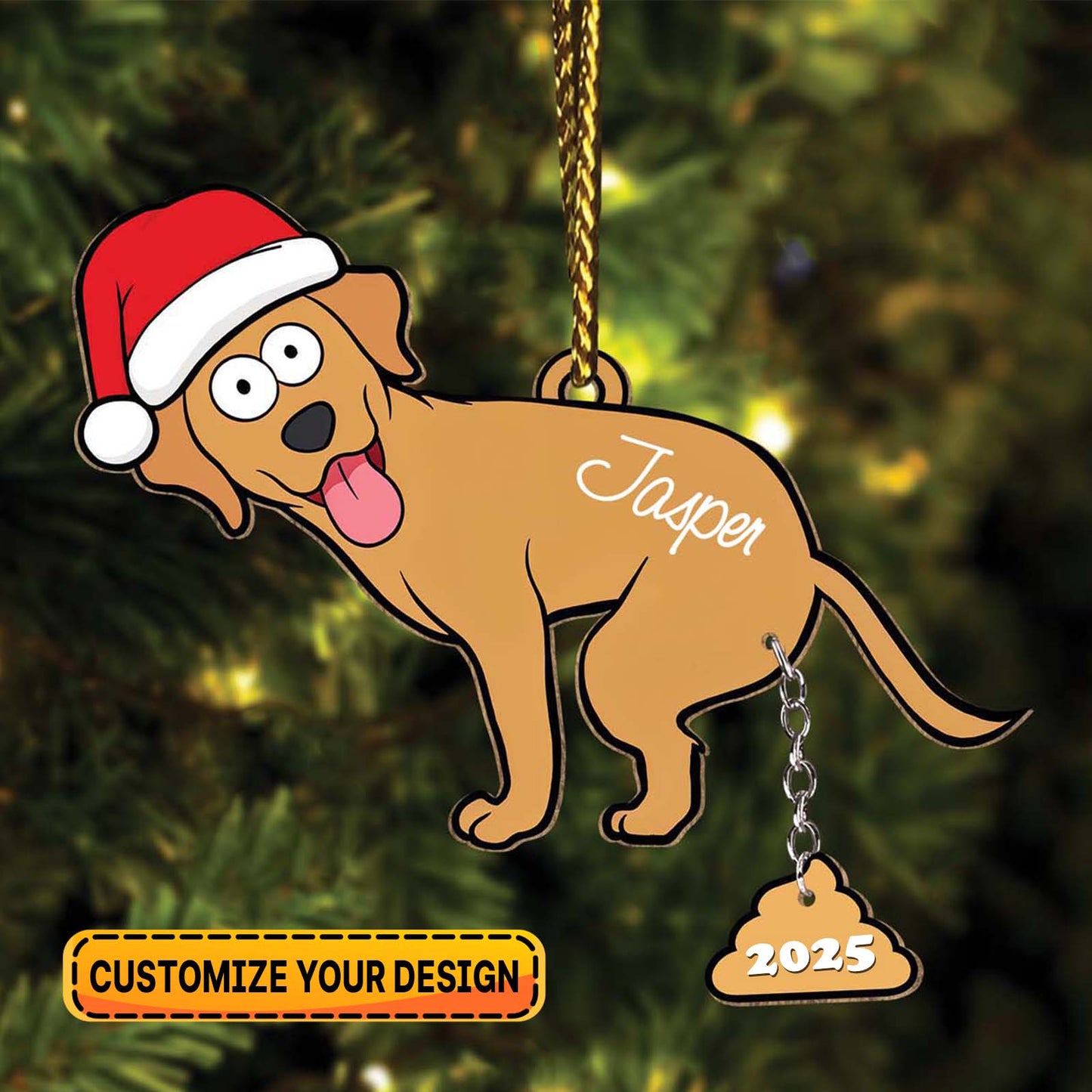 Pet Lover - Funny Christmas Dog - Personalized Dog Wooden Ornament