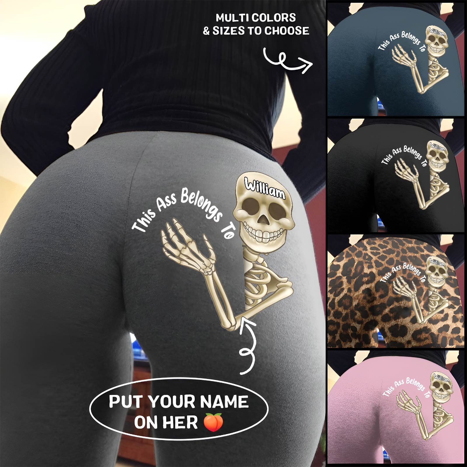 Sport Lover - This Ass Belongs To - Personalized Legging