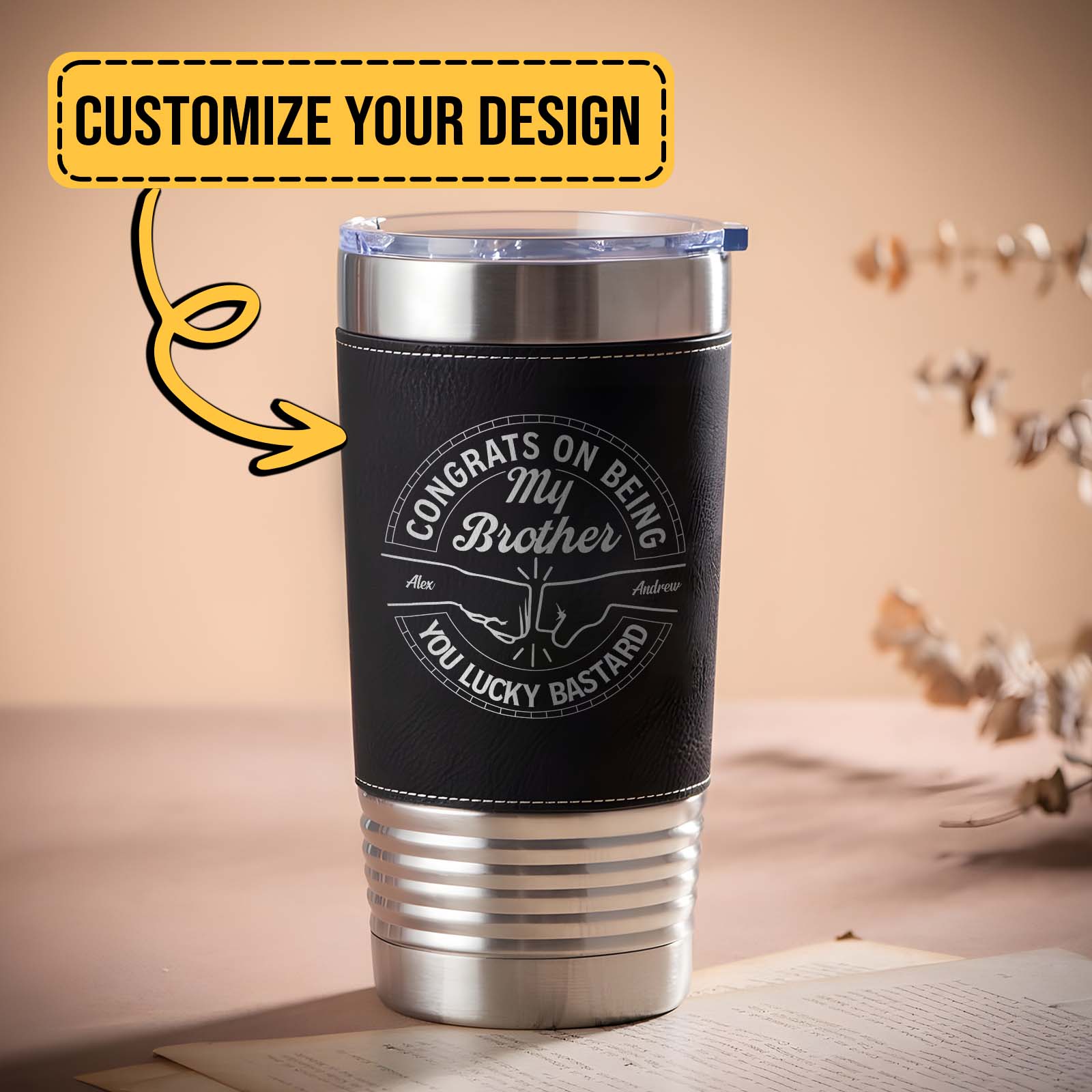 Friends - Congrats On Being My Friend, You Lucky Bastard - Personalized Stainless Steel Tumbler