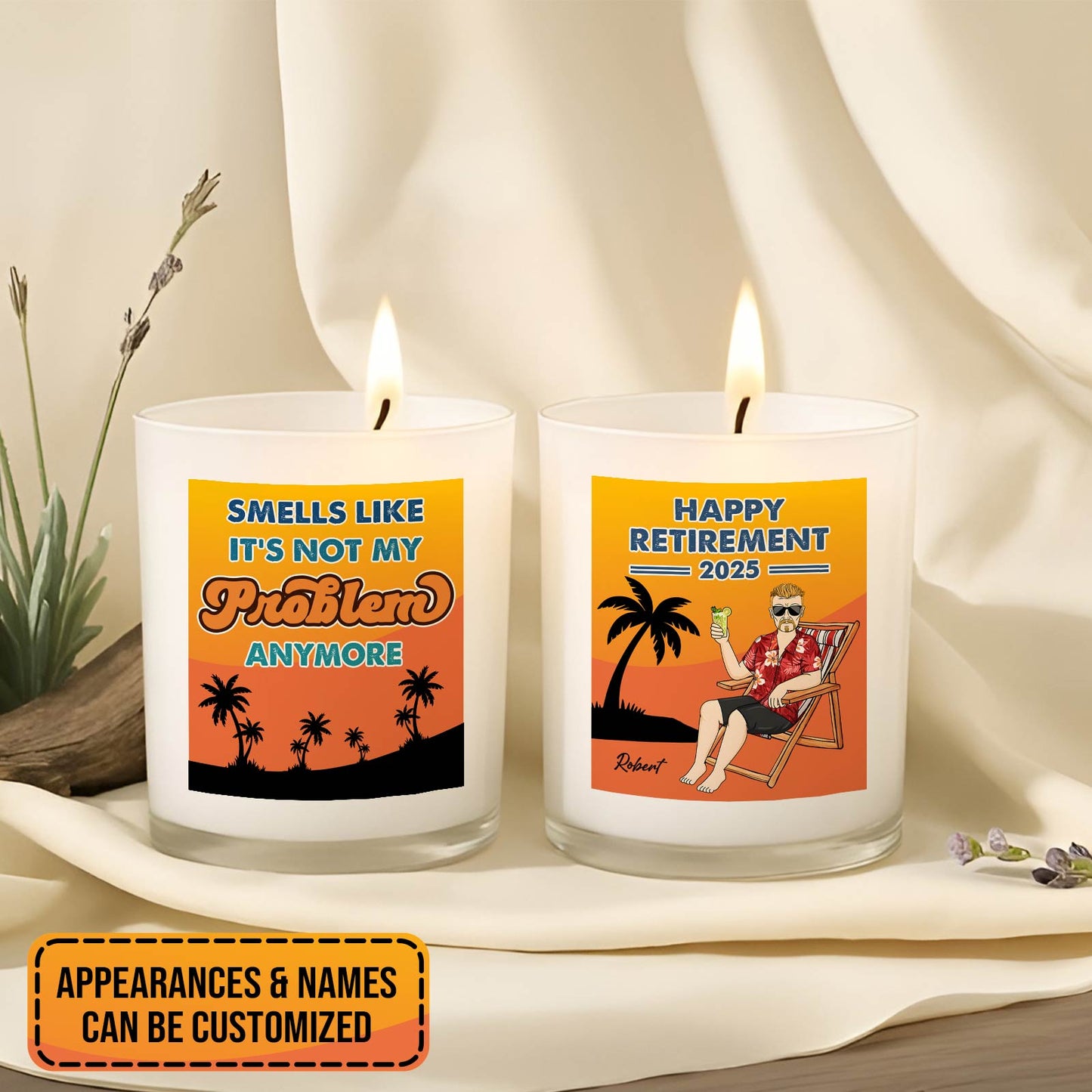 Happy Retirement - Personalized Scented Candle