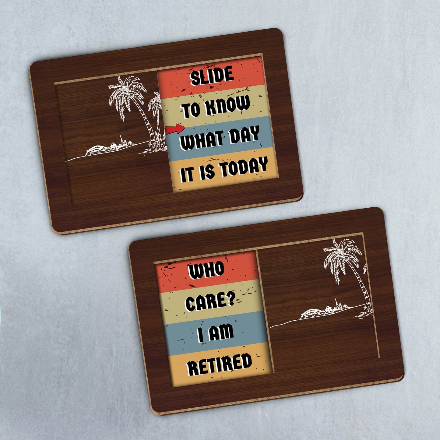 Who Care? I Am Retired - Personalized Wooden Sliding Car Sunshade Clip