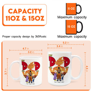 Anime best dad ever mug available in 11oz and 15oz sizes with anime character design