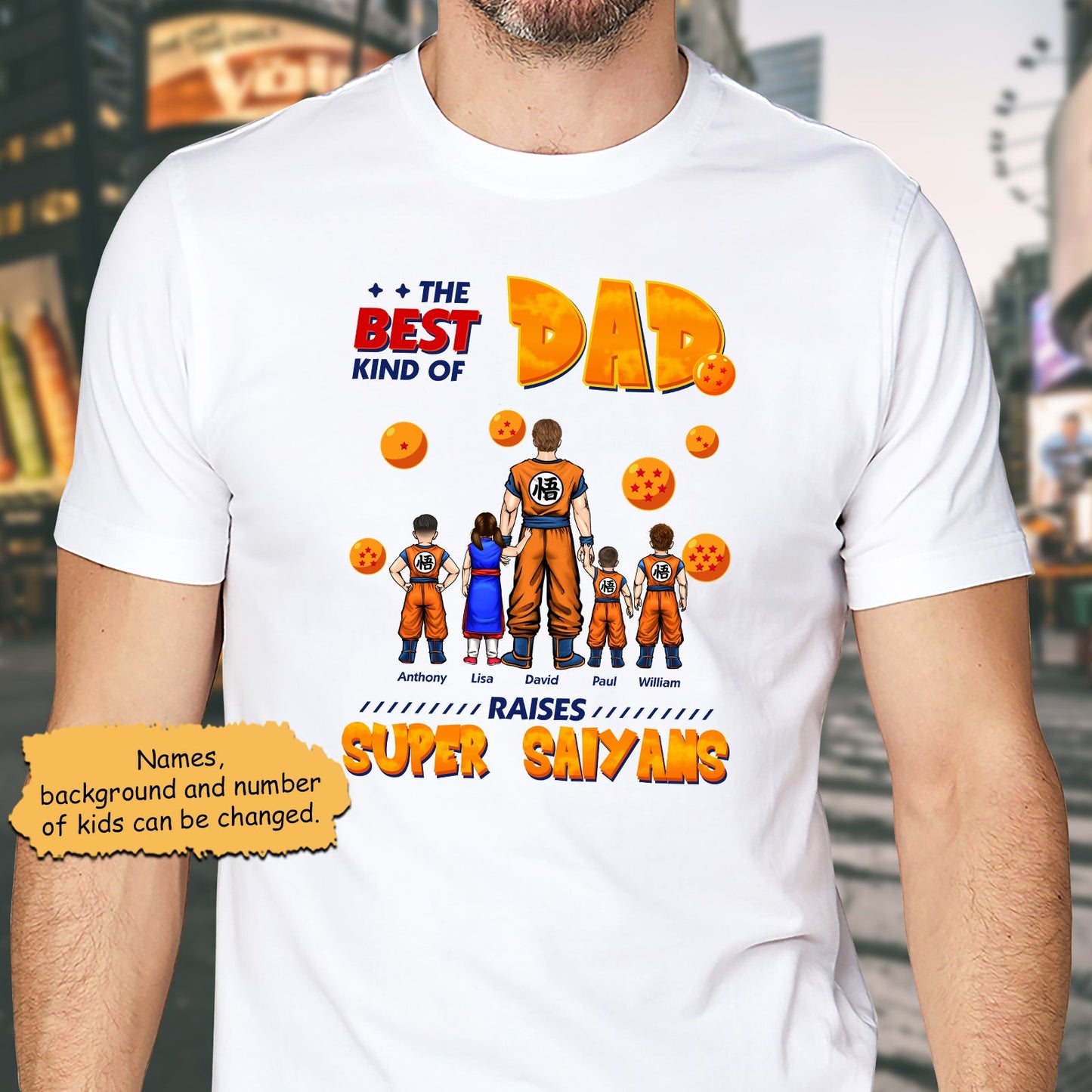 Best dad ever personalized shirt with custom names raising super saiyans design