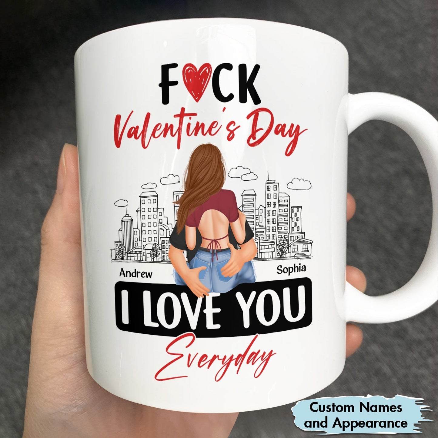 365Gifty custom I love you mug for couples with personalized names and romantic cityscape design