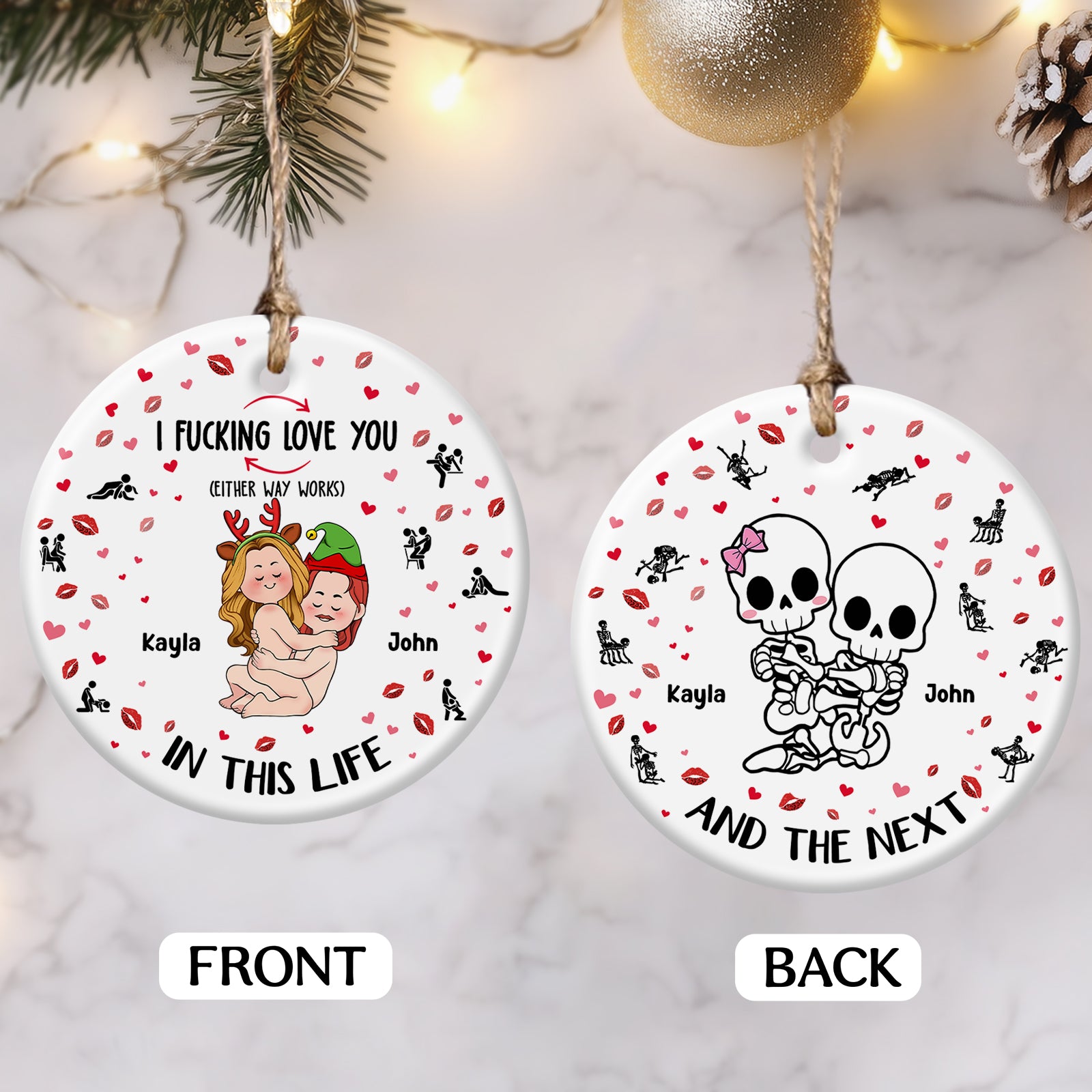 365Gifty black Halloween tee Mummy of Nightmares with three pet characters named Max Teddy Pizza personalized couple ornament