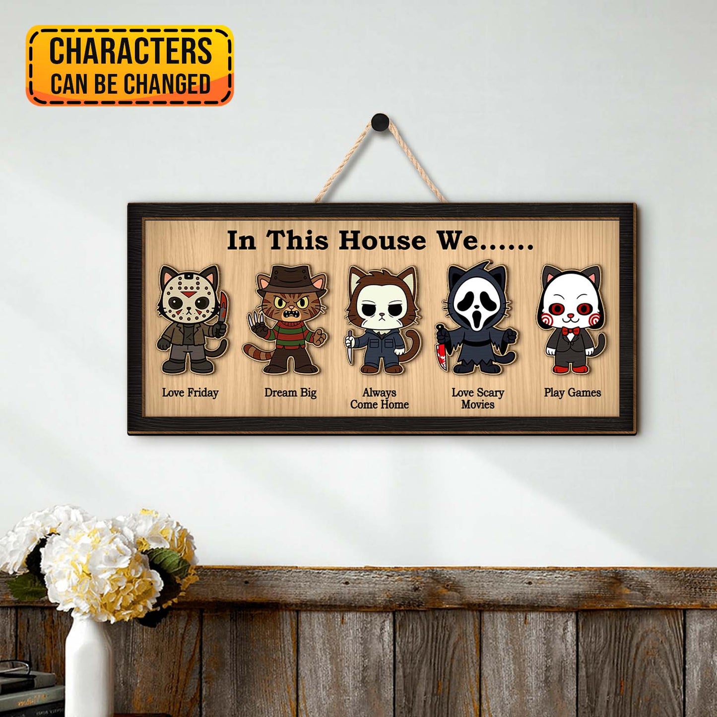 365Gifty personalized Halloween wooden sign paw print pet memorial ornament with customizable photos and name