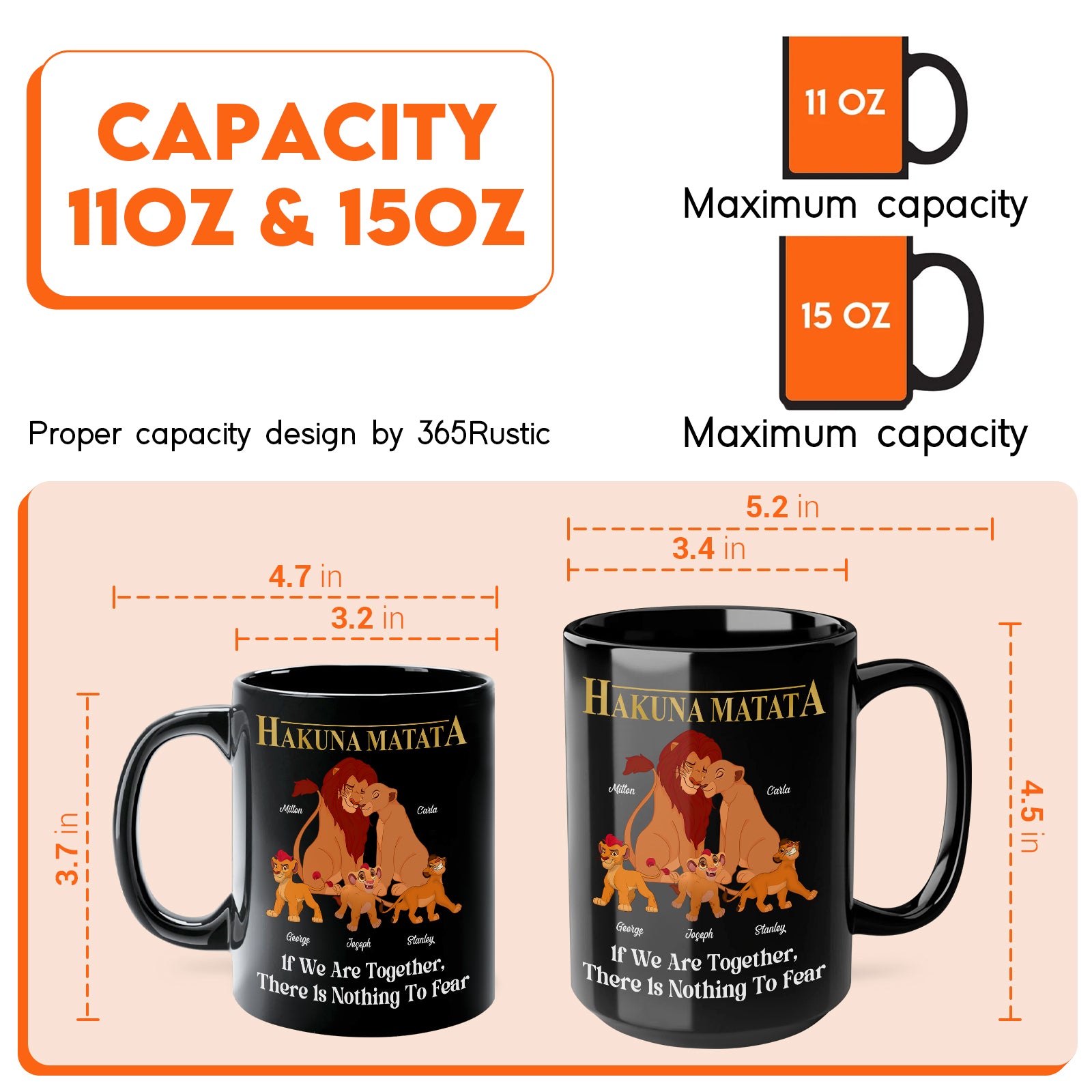 Black mug featuring Hakuna Matata design, a perfect family togetherness gift mug for loved ones