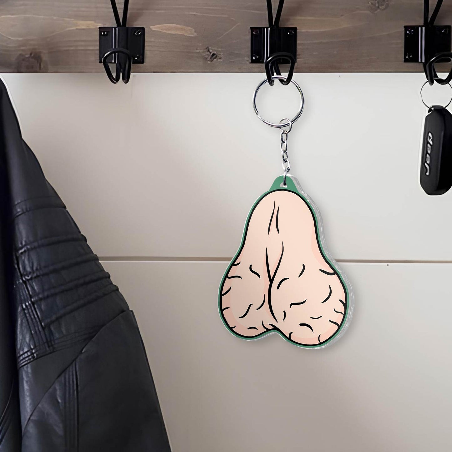 Funny personalized dad keychain designed as a humorous novelty gift for fathers