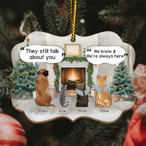Pet Lovers - They Still Talk About You - Personalized Medallion Wooden Ornament