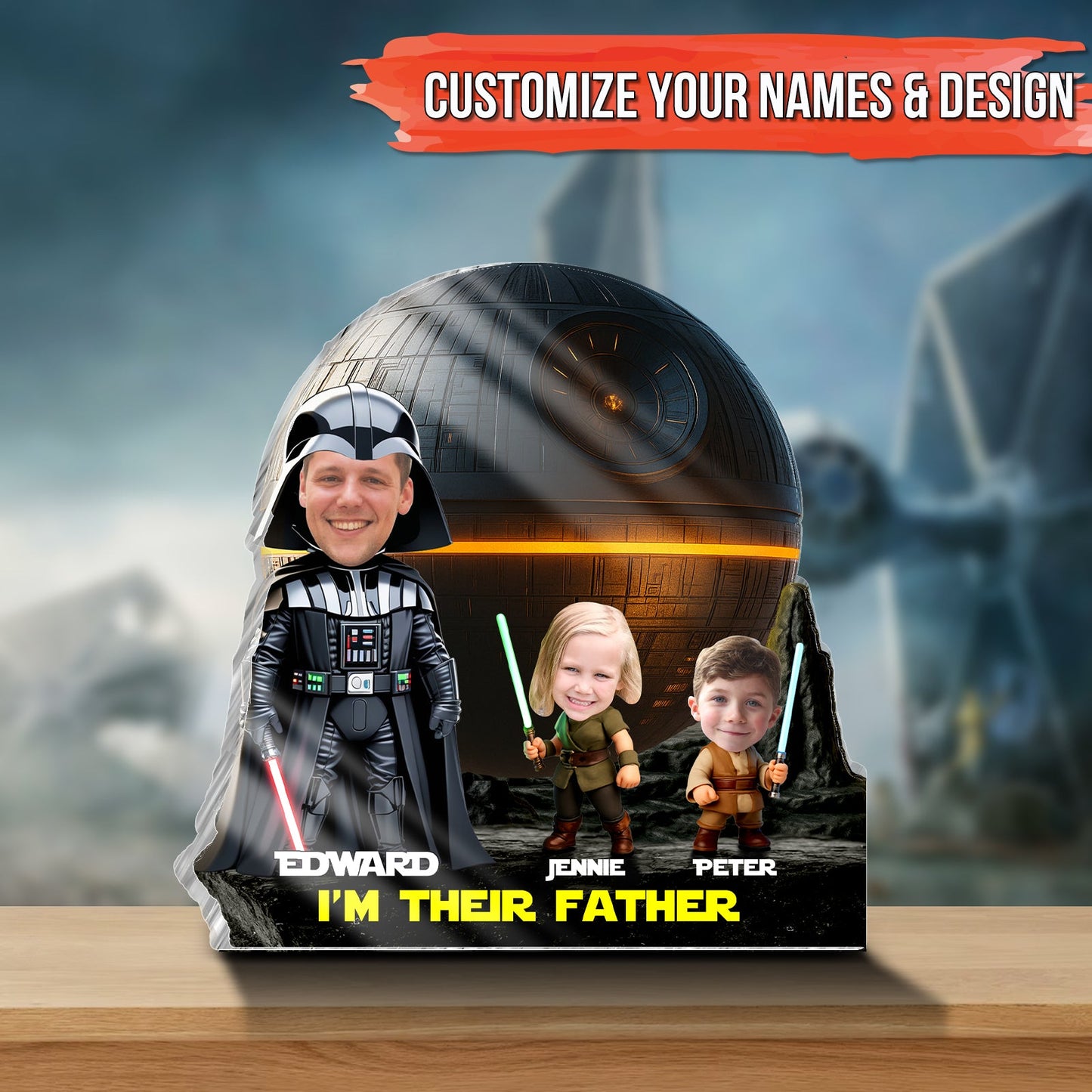 Father - Galaxy's Greatest Dad - Personalized Acrylic Plaque