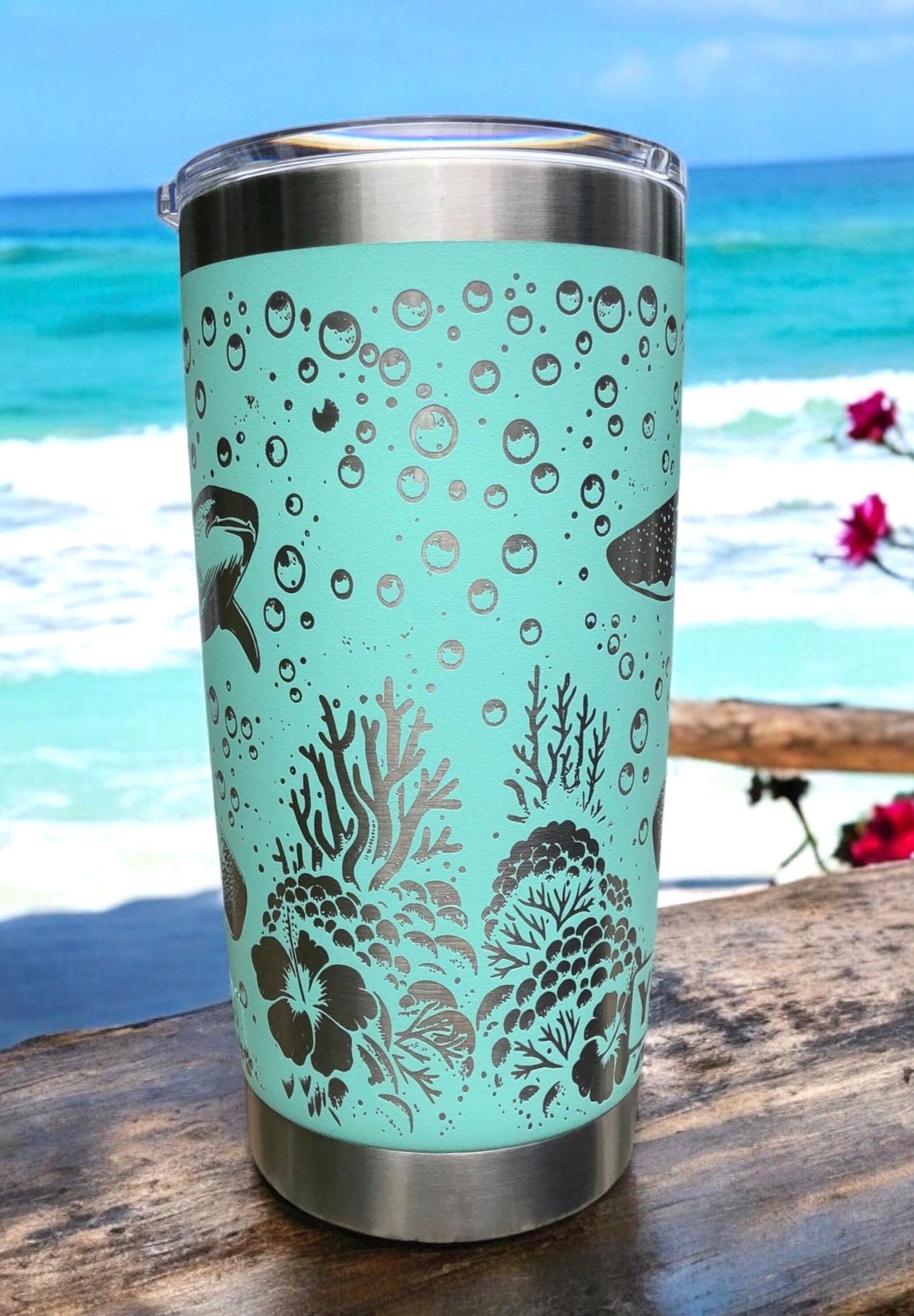 Gift For Her - Whale Shark Laser Engraved YETI - Personalized Stainless Steel Tumbler