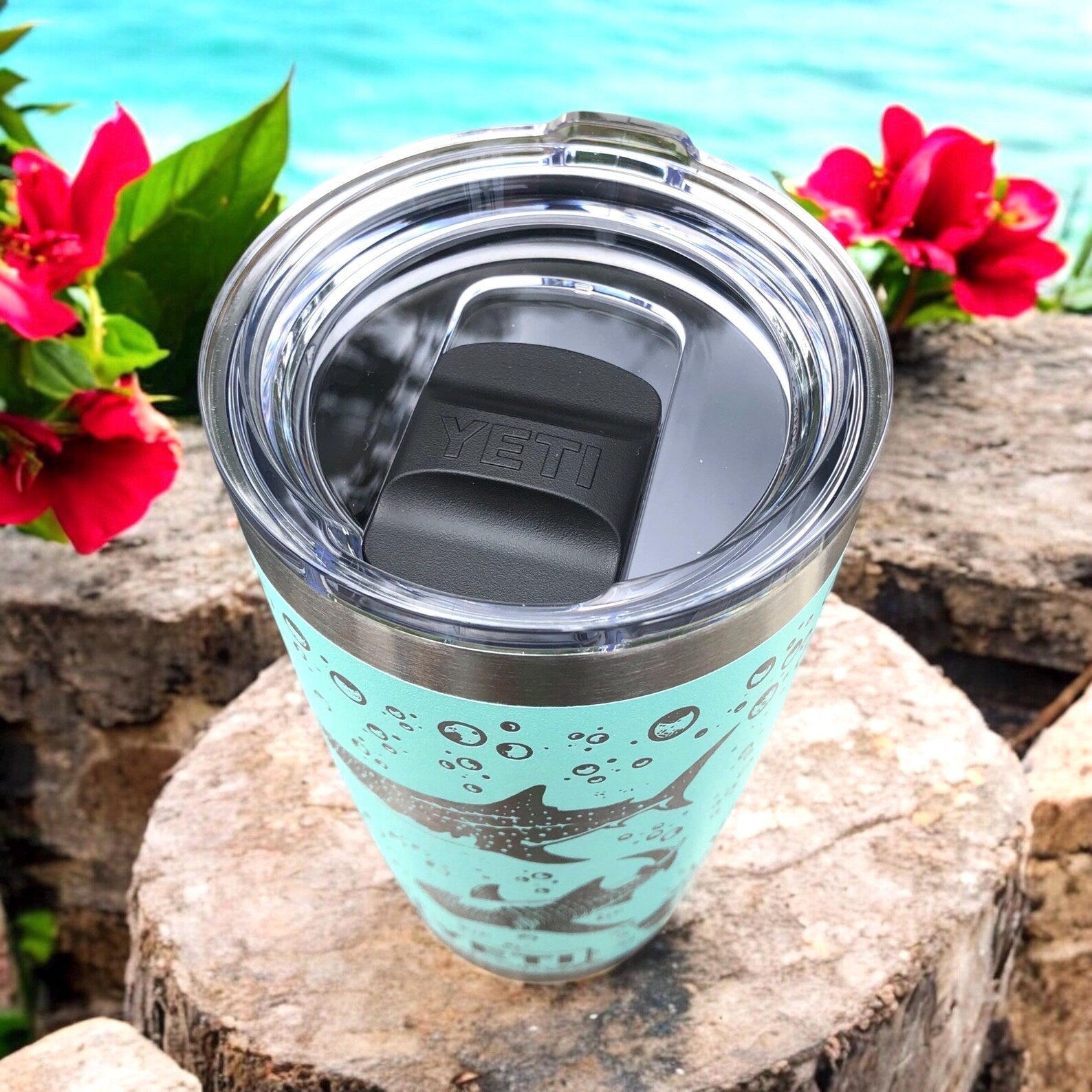 Gift For Her - Whale Shark Laser Engraved YETI - Personalized Stainless Steel Tumbler