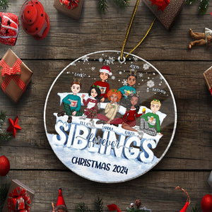 Besties - Sisters Forever - Personalized Acrylic Ornament