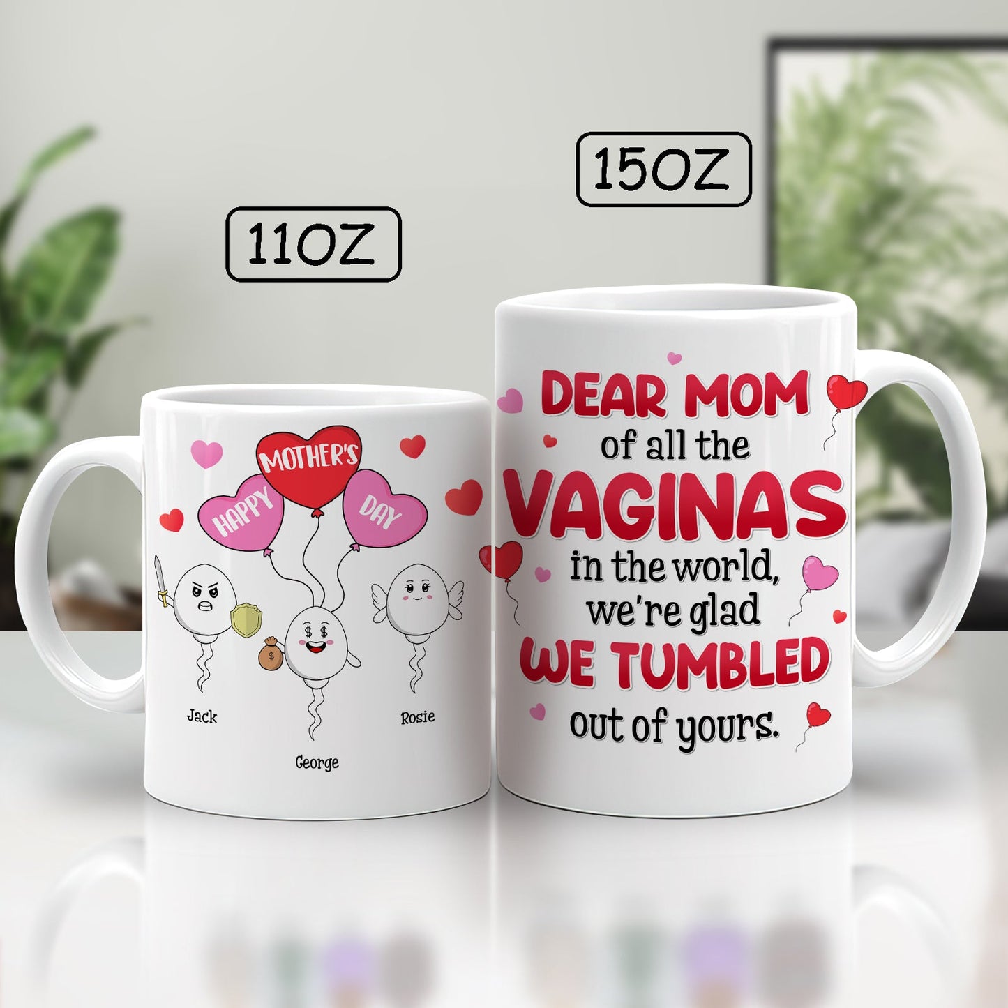 Family - Dear Mom We're Glad We Tumbled Out Of Yours Mother's Day Gift - Personalized Mug