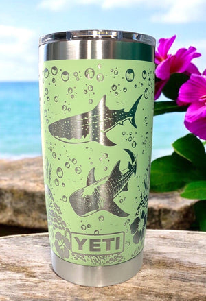 Gift For Her - Whale Shark Laser Engraved YETI - Personalized Stainless Steel Tumbler