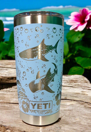 Gift For Her - Whale Shark Laser Engraved YETI - Personalized Stainless Steel Tumbler