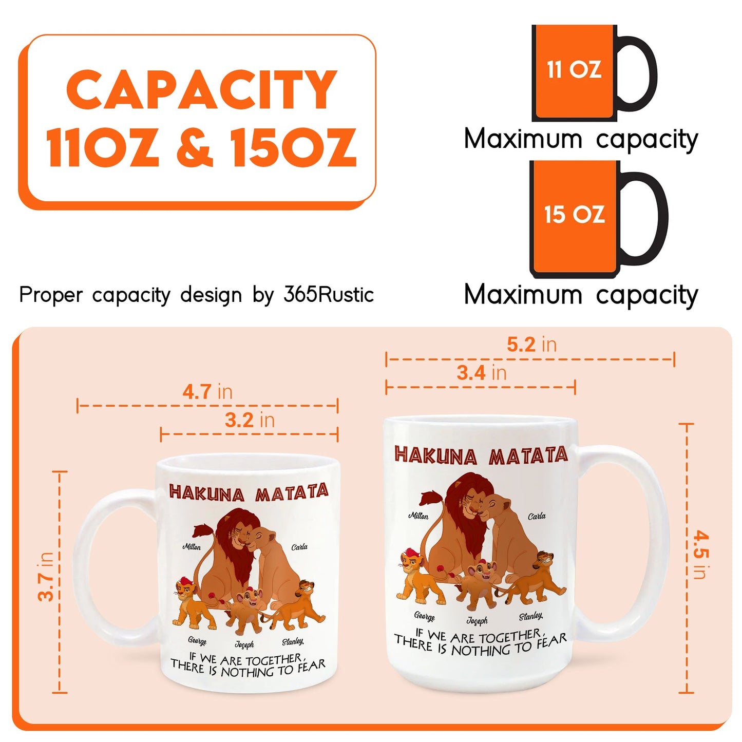 Family - The Lion Pet - Personalized Mug