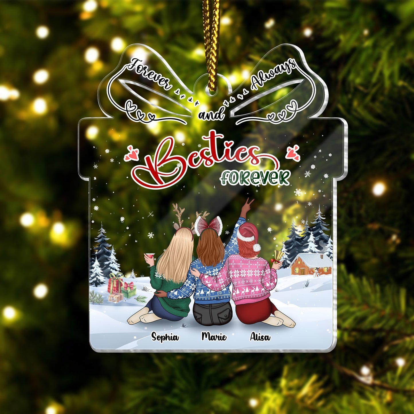 Besties - Our Friendship Is A True Blessing To Me - Personalized Acrylic Ornament