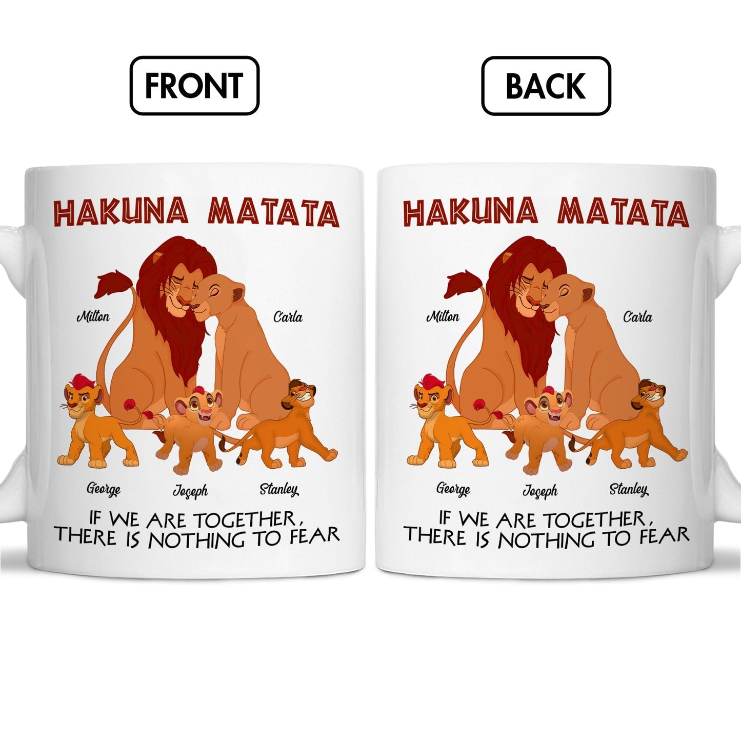 Family - The Lion Pet - Personalized Mug