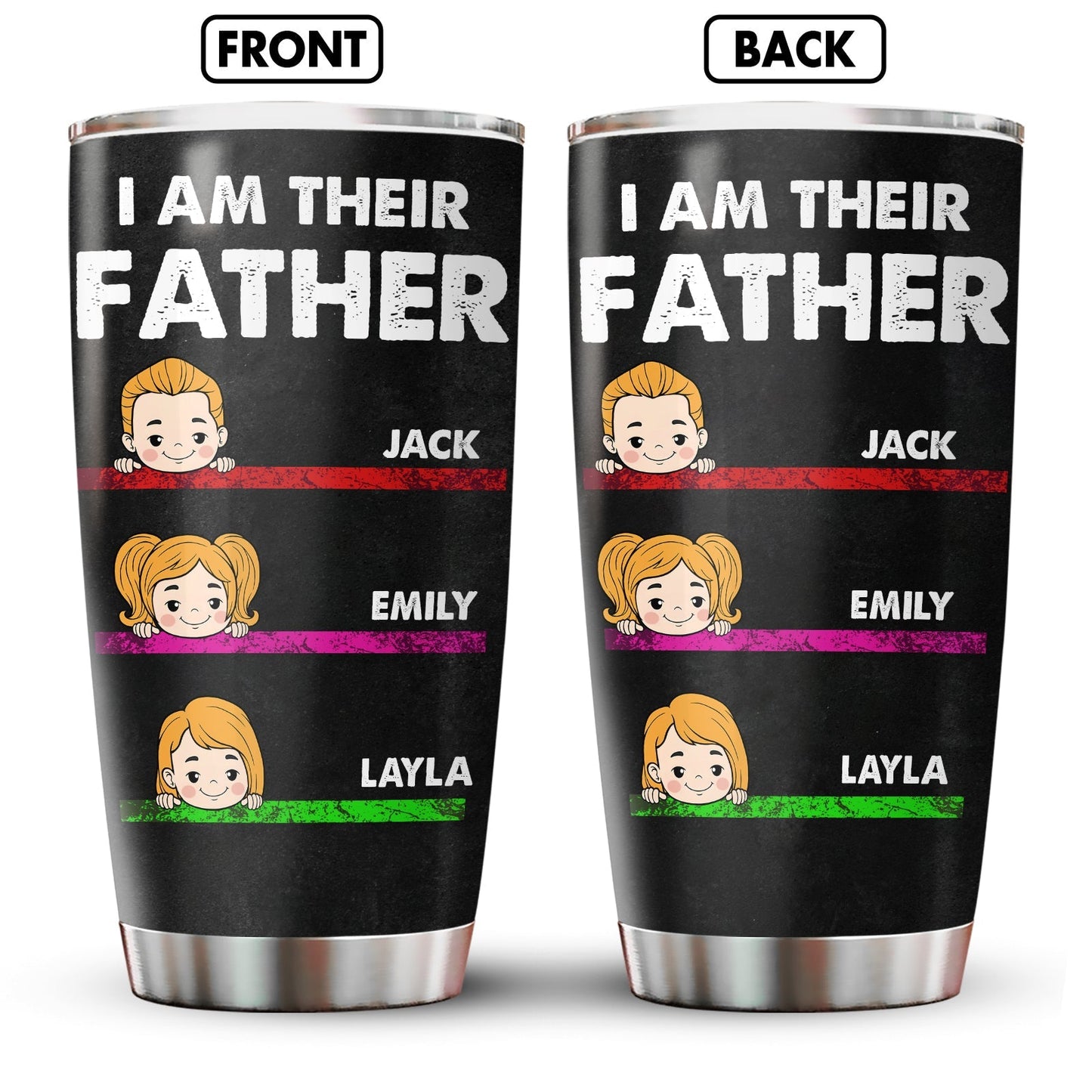 Father- I Am Their Father - Personalized Tumbler