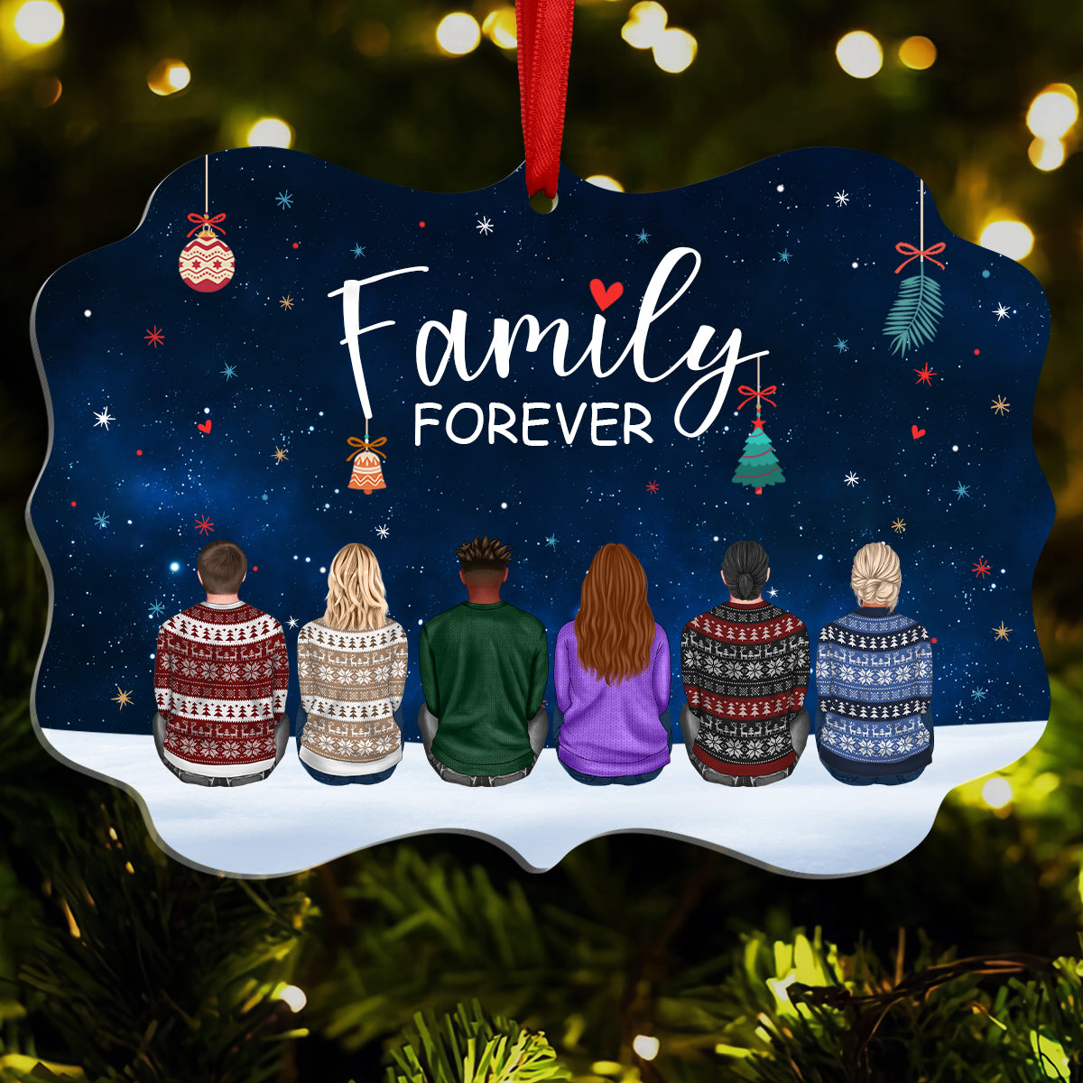 Family - Family Forever - Personalized Acrylic Ornament