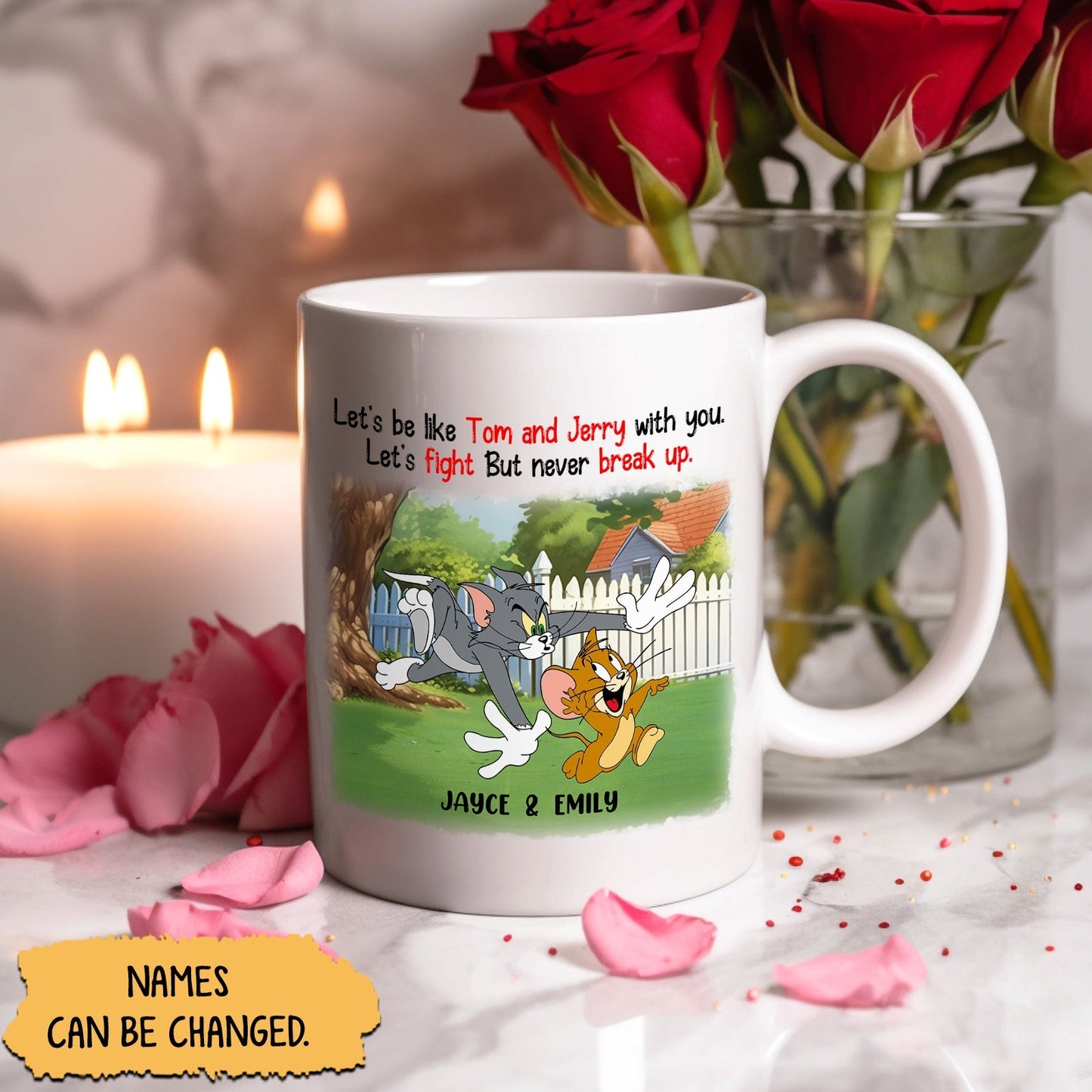 Friend - Let's Be Like Tom And Jerry With You Let's Fight But Never Break Up - Personalized Mug Ceramic