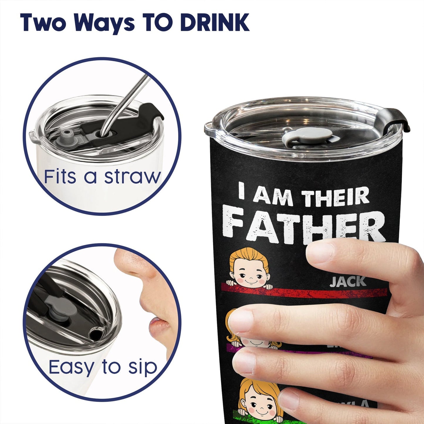 Father- I Am Their Father - Personalized Tumbler