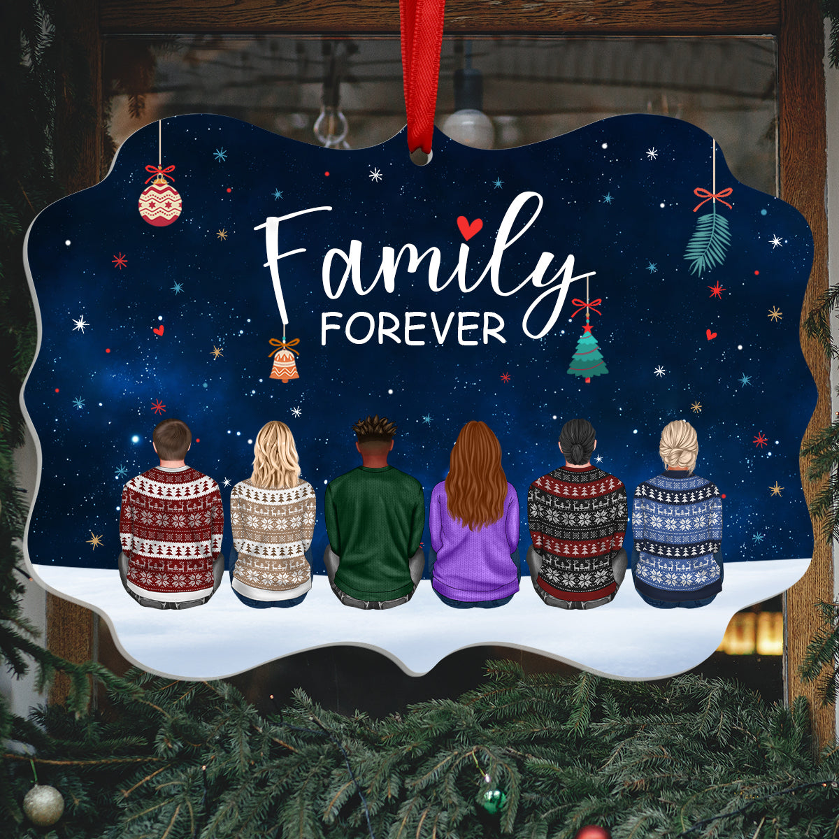 Family - Family Forever - Personalized Acrylic Ornament