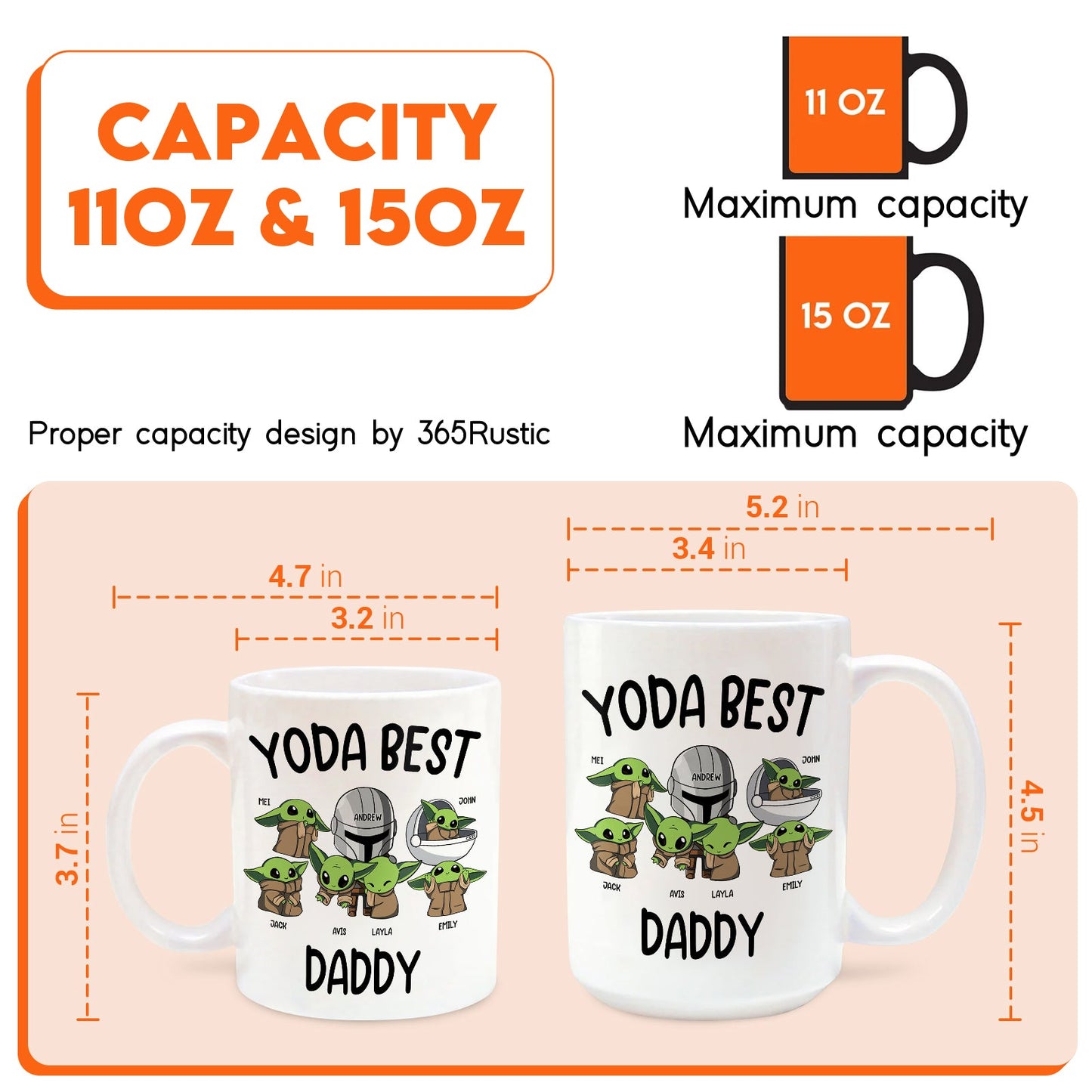 Father - Yoda Best Daddy - Personalized Cup (Limited Edition)