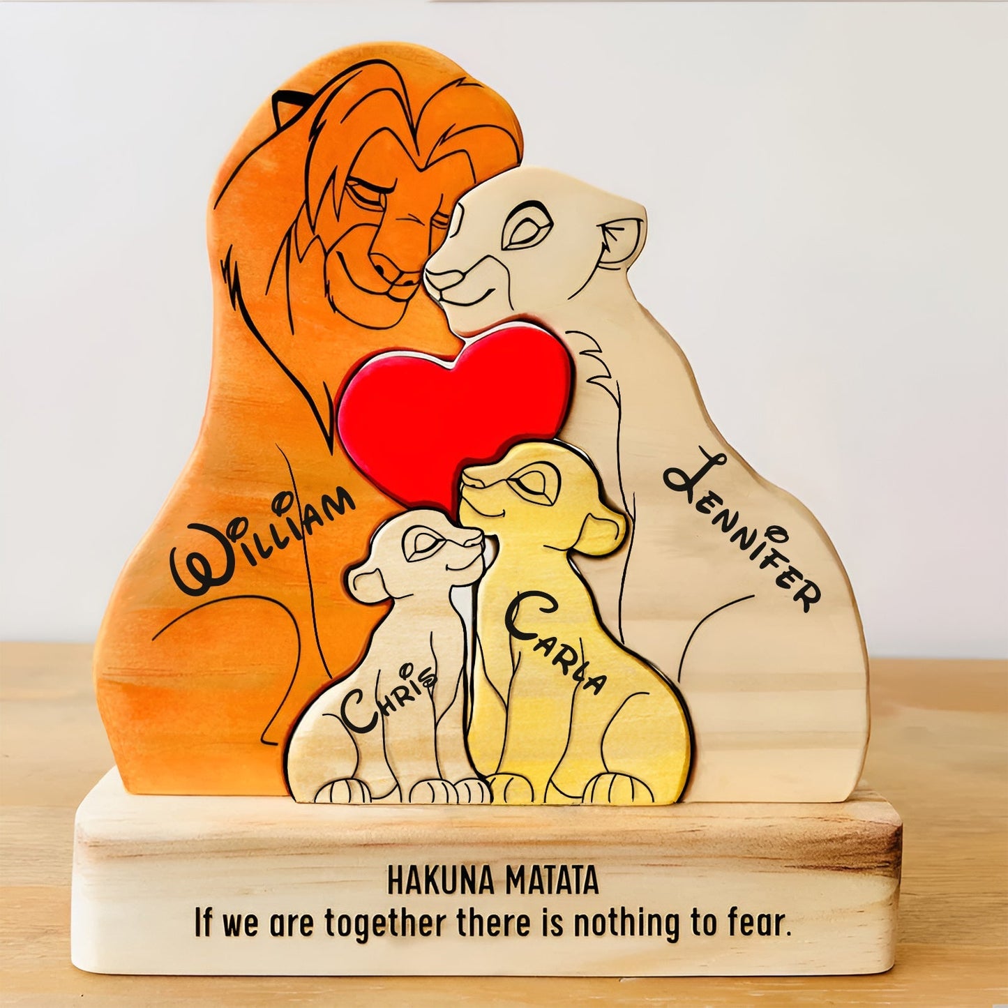 Family - Family Is, Where Life Begins And Love Never Ends - Personalized Wooden Puzzle ( Ver 2)