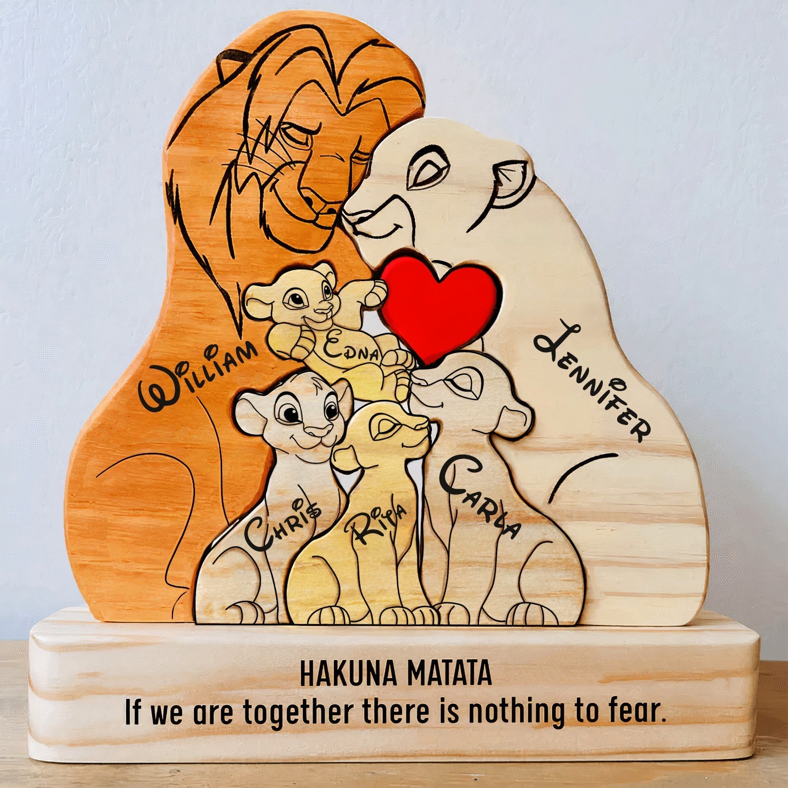 Family - Family Is, Where Life Begins And Love Never Ends - Personalized Wooden Puzzle ( Ver 2)