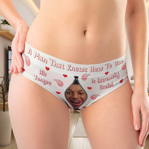 Funny personalized couple underwear featuring a humorous message and playful design