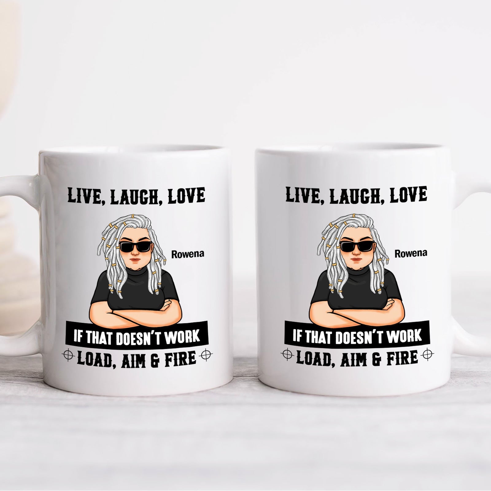 Personalized family mug with fun text and illustration for a unique gift option