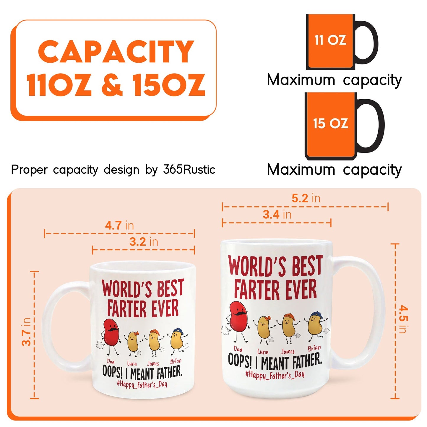 Personalized funny dad mug featuring humorous text and colorful graphics for Father's Day gifts