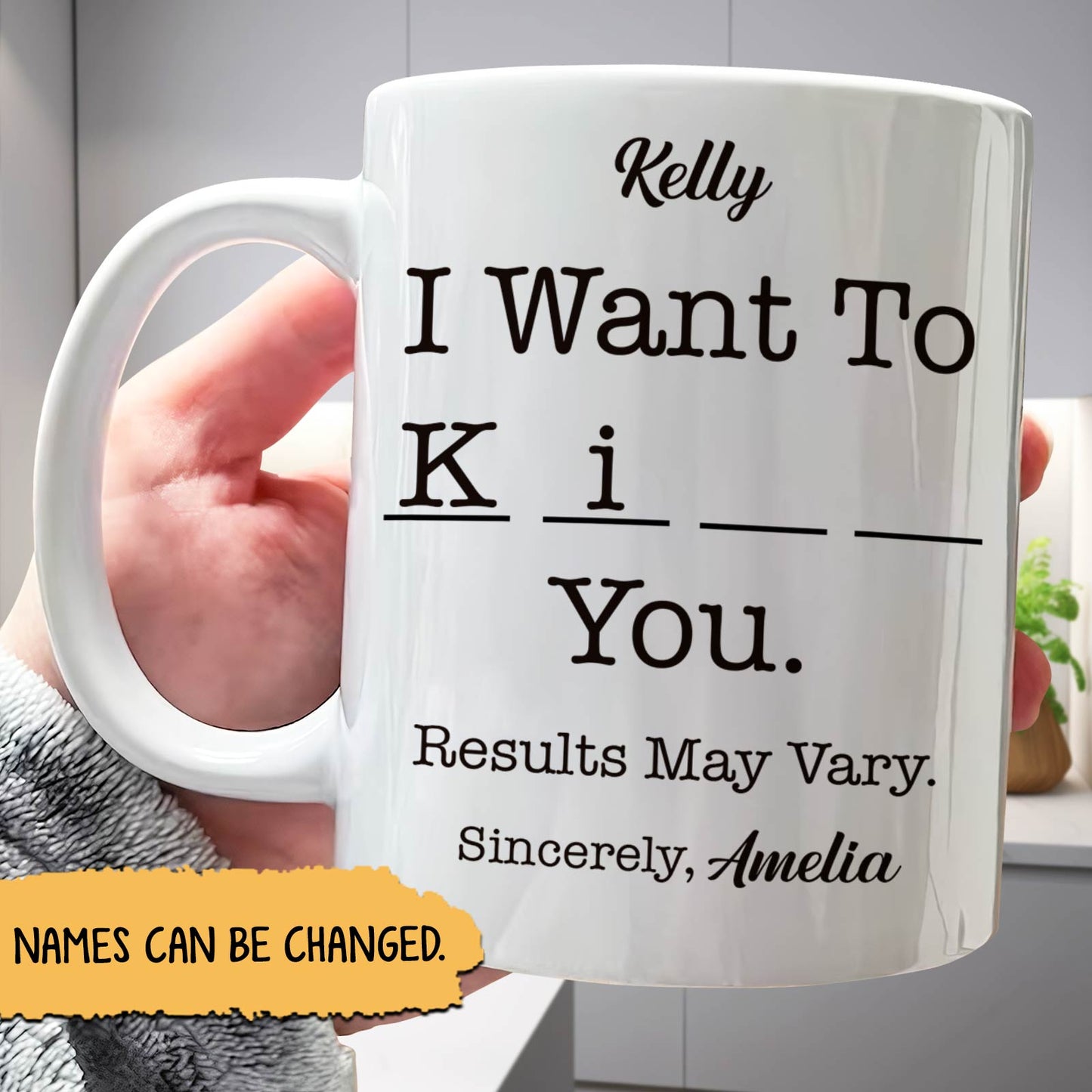 Personalized funny mug for best friends with customizable names and humorous design