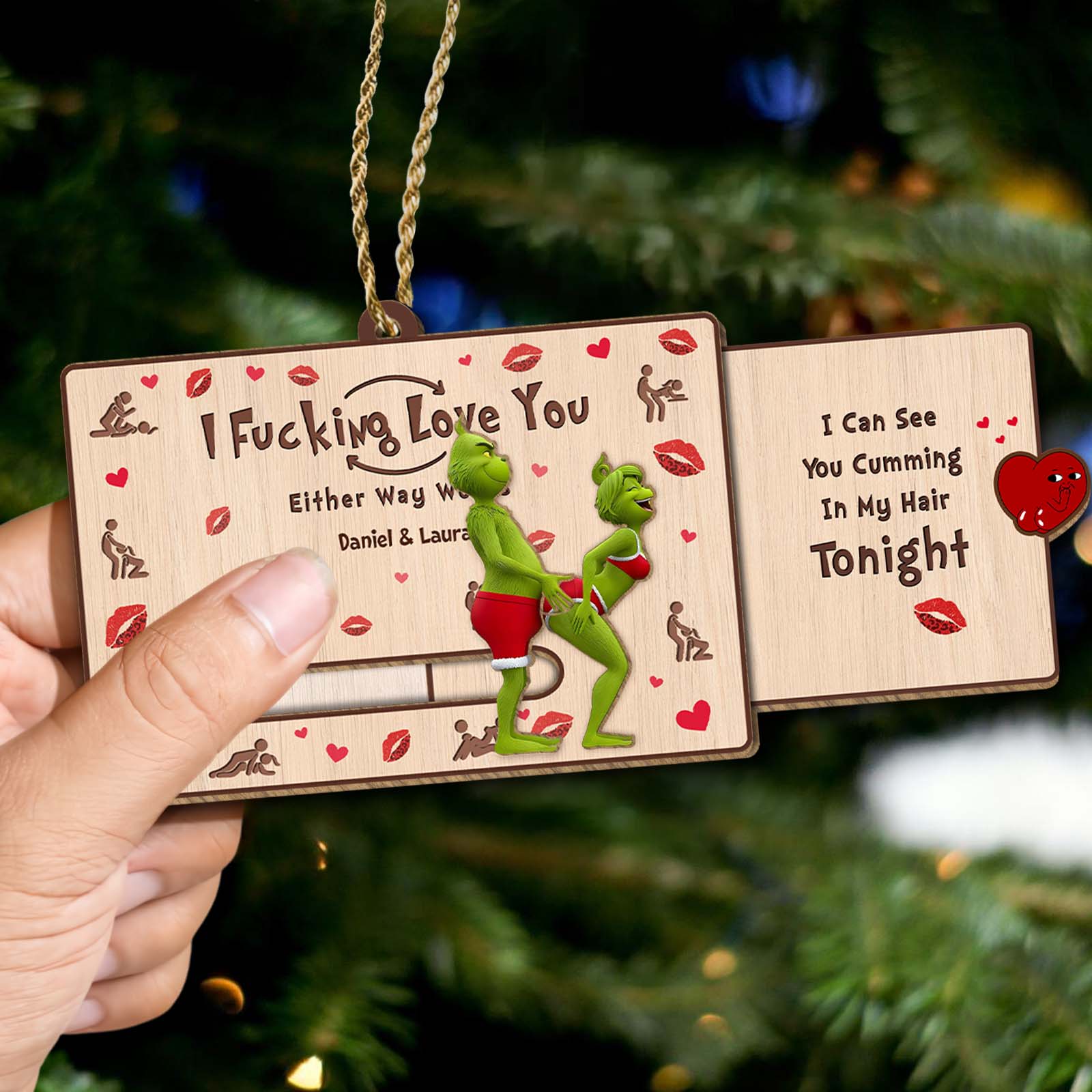 Personalized Grinch Christmas card featuring playful design and heartfelt message for holiday cheer