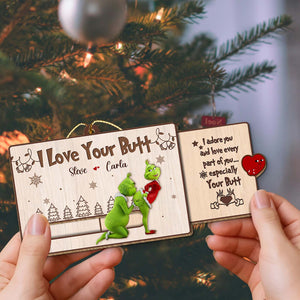 Personalized Grinch Christmas card featuring a playful design with the Grinch and heartfelt message
