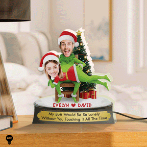 Personalized Grinch Christmas gift with custom names and decorative festive design for holiday cheer