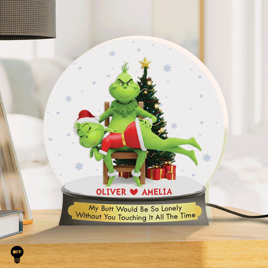 Personalized Grinch light box featuring a custom design for unique home decor
