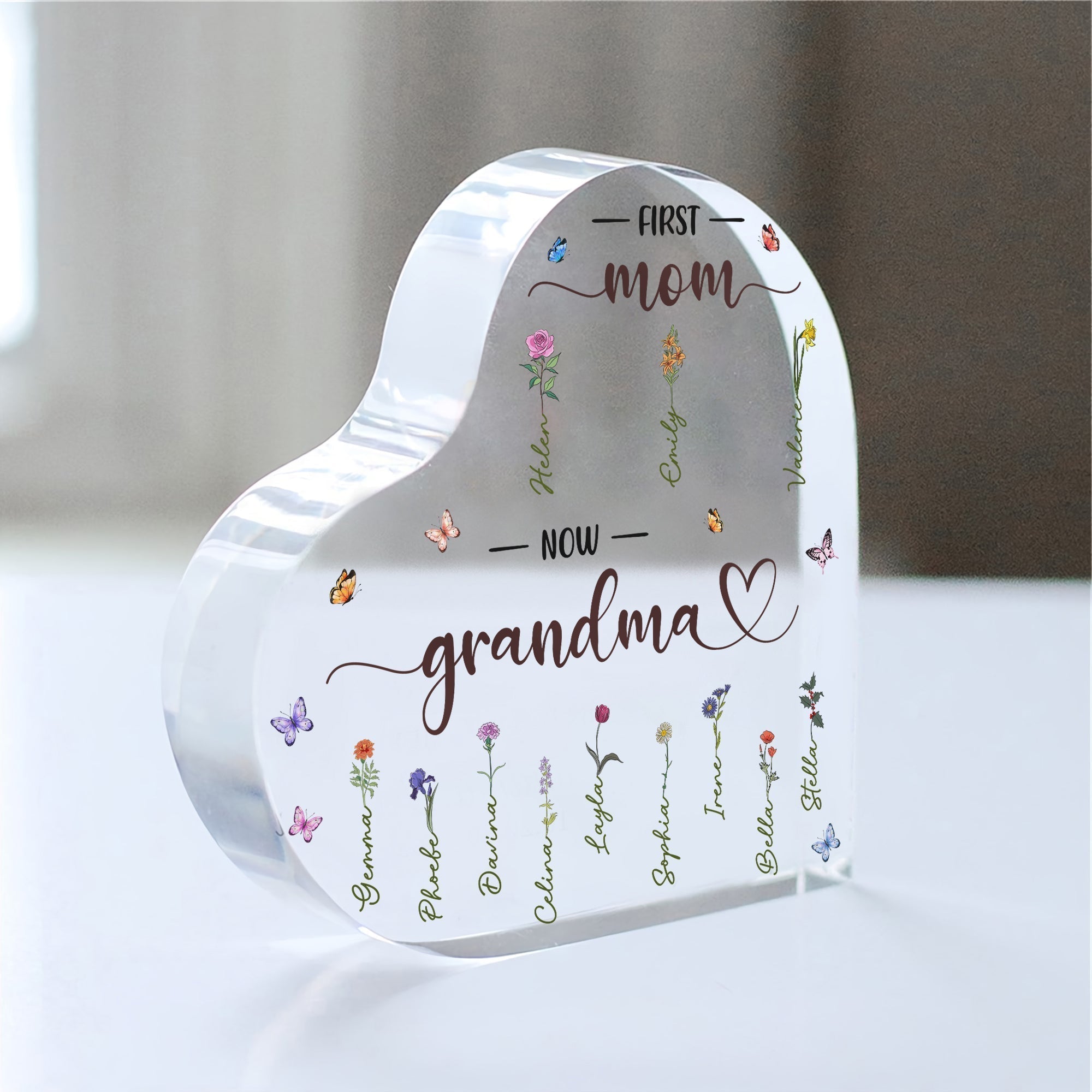 Personalized mother plaque featuring floral designs and heartfelt text for a touching gift