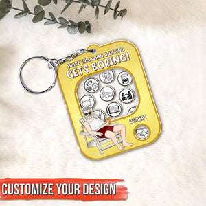 Personalized quitting keychain with customizable design and motivational icons for support