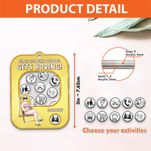 Personalized quitting keychain featuring engaging activities and cheerful design for motivation